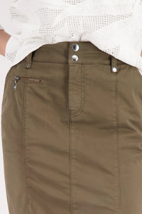 Monari High-Waisted Skirt in Olive 410828
