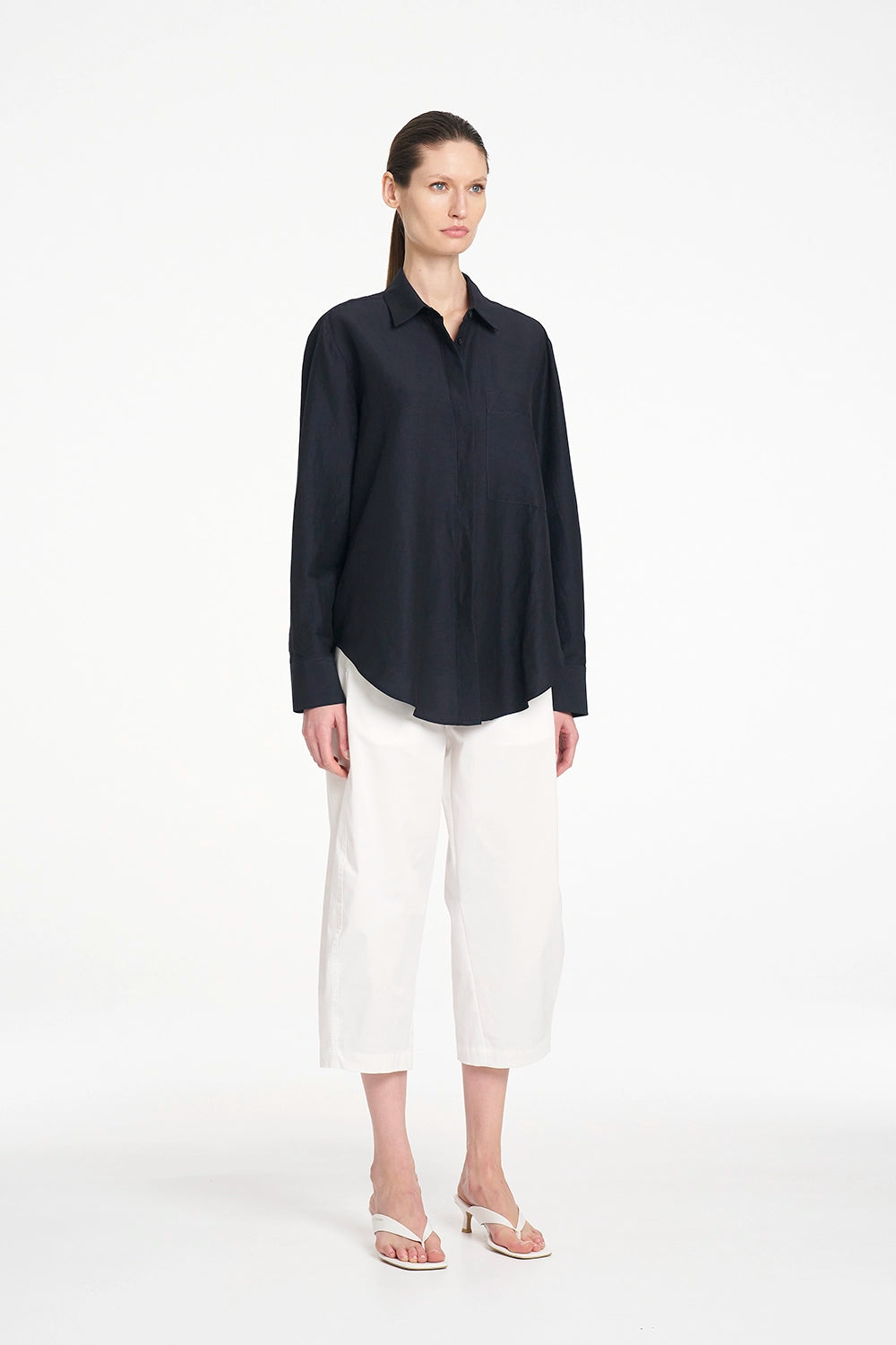 Mela Purdie Saville Shirt in Navy F628 8920 - Pre-Order November Delivery