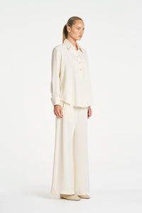 Mela Purdie Tab Shirt in Vanilla/Black F734 80068 - Pre-Order July Delivery