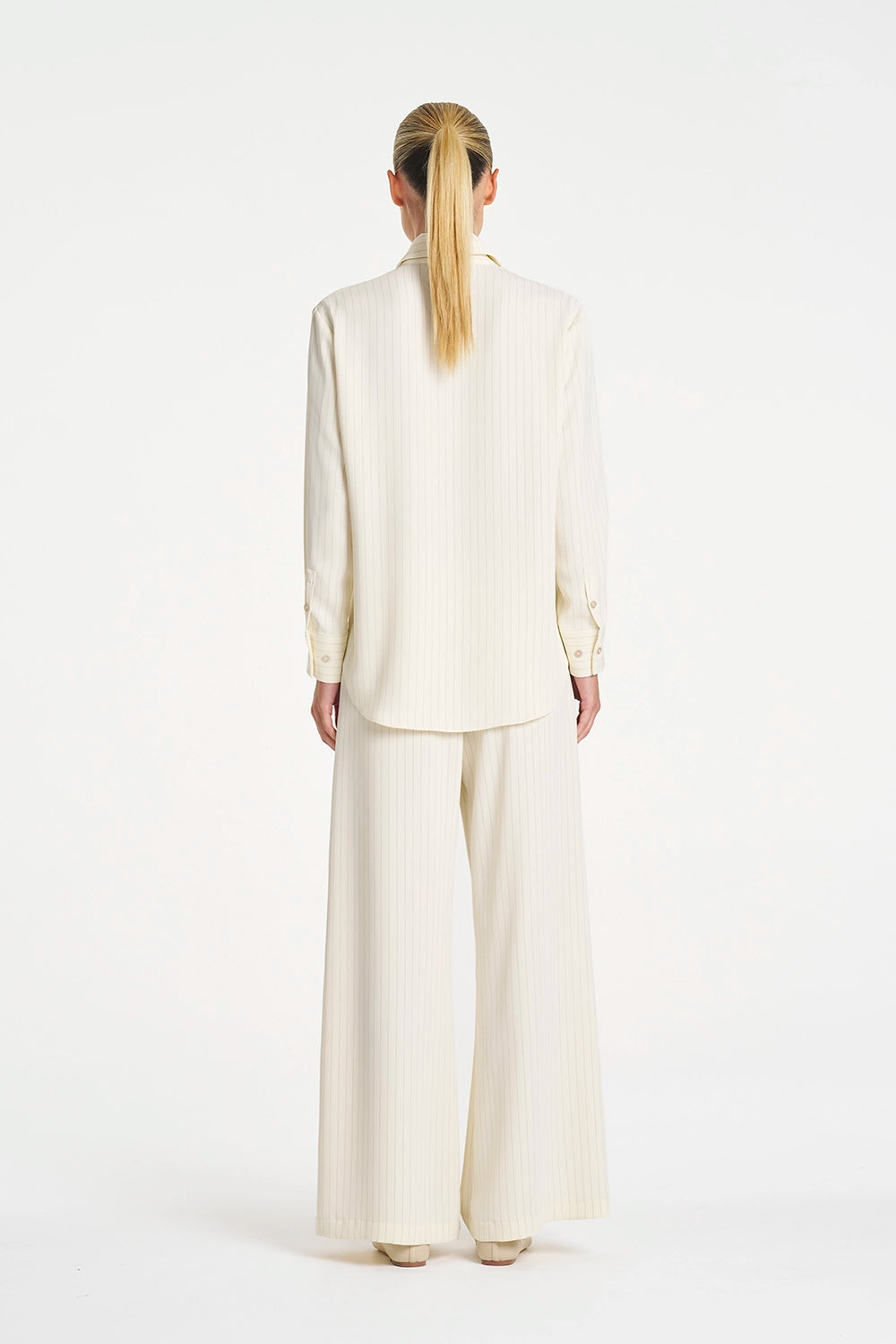 Mela Purdie Tab Shirt in Vanilla/Black F734 80068 - Pre-Order July Delivery