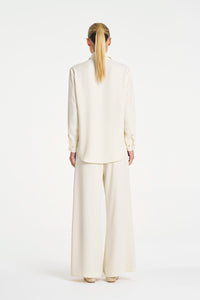 Mela Purdie Tab Shirt in Vanilla/Black F734 80068 - Pre-Order July Delivery
