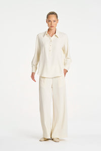 Mela Purdie Tab Shirt in Vanilla/Black F734 80068 - Pre-Order July Delivery