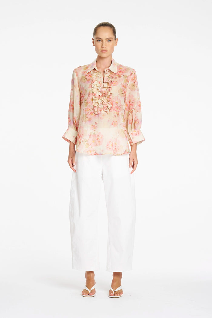 Mela Purdie Ruffle Resort Top in Misty F862 80047 - Pre-Order September Delivery