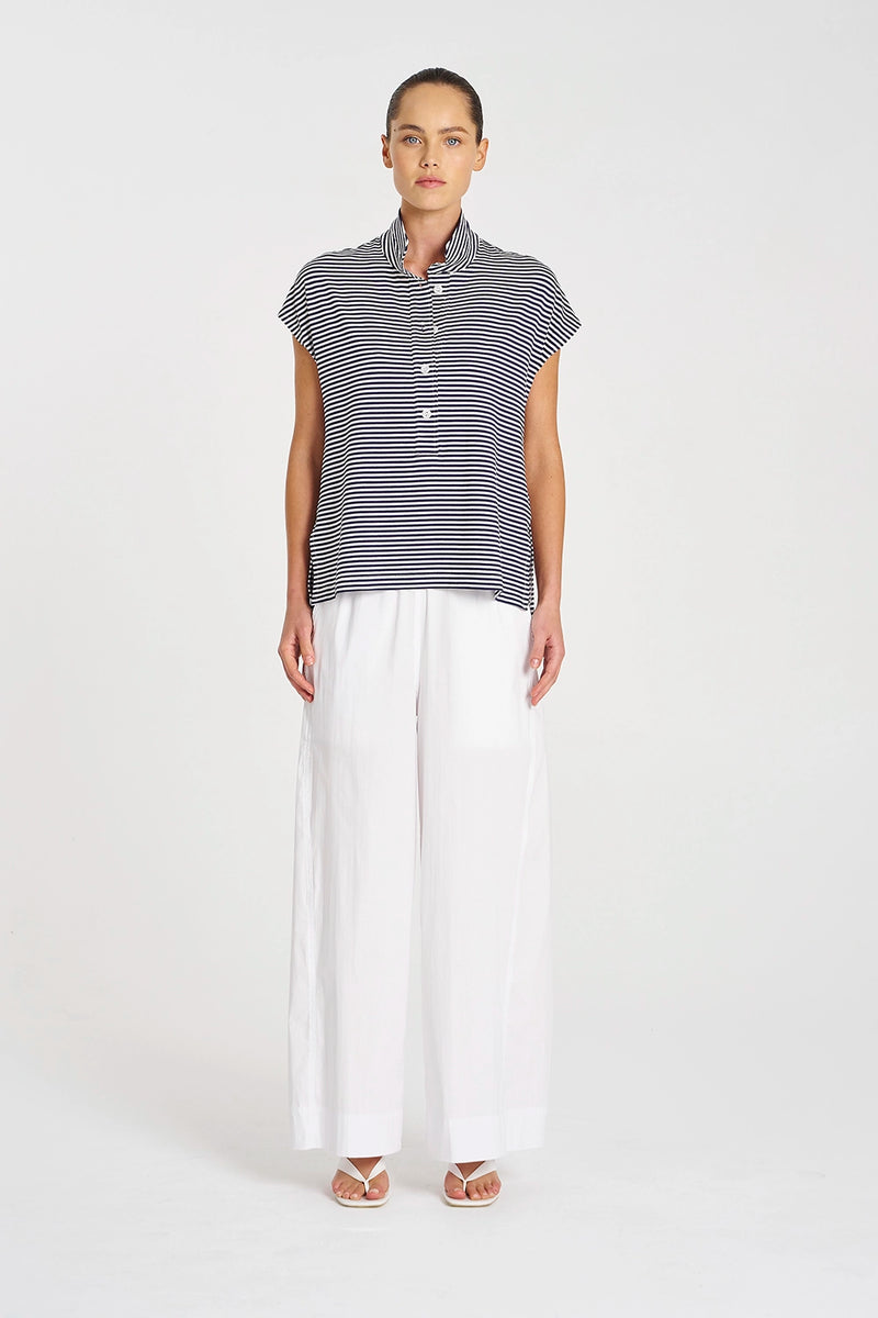 Mela Purdie Henley Tank in Marine/White F538 8755