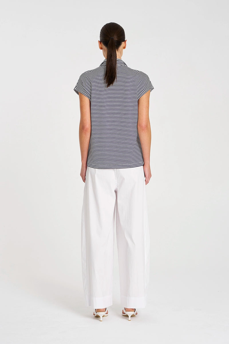 Mela Purdie Henley Tank in Marine/White F538 8755