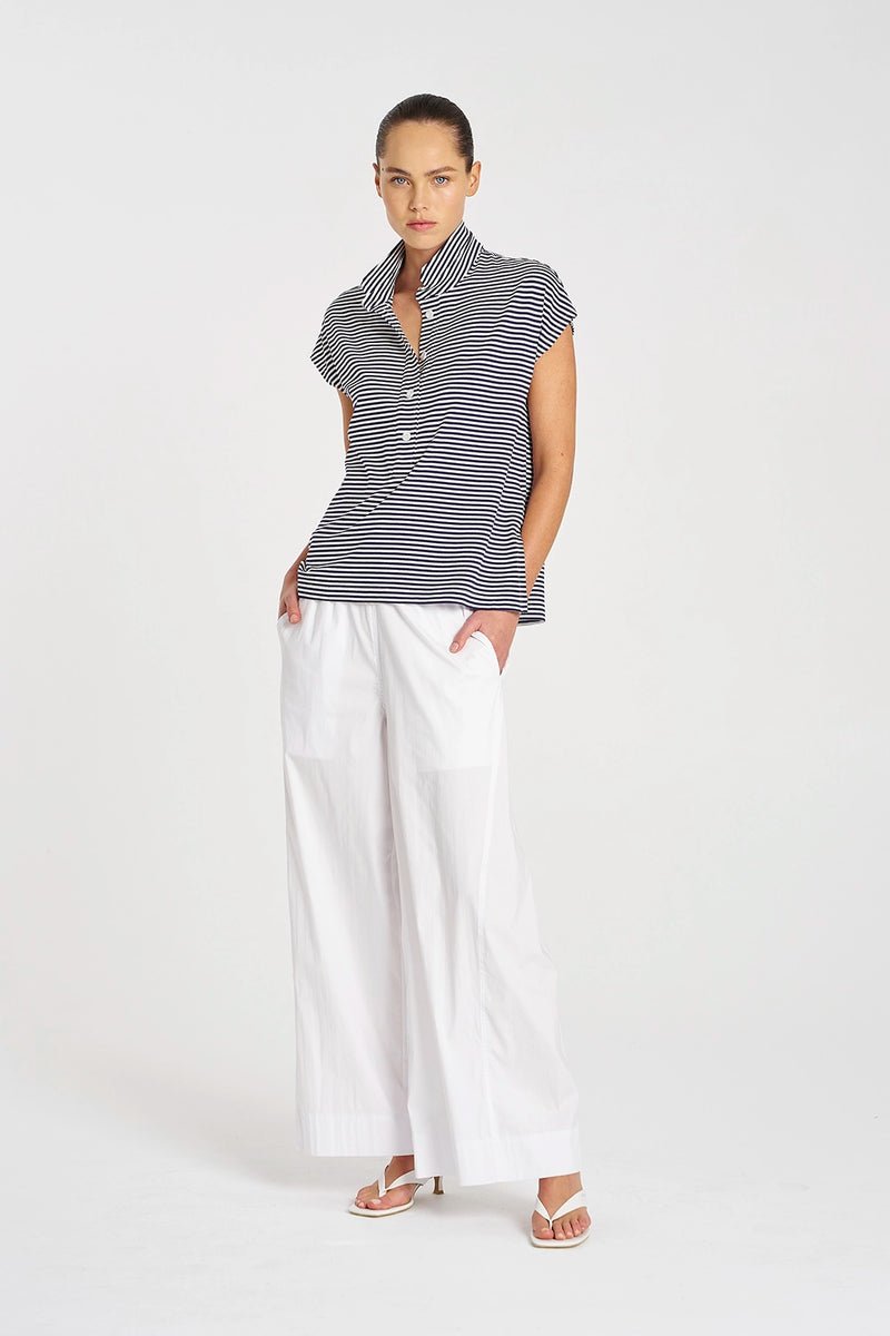 Mela Purdie Henley Tank in Marine/White F538 8755