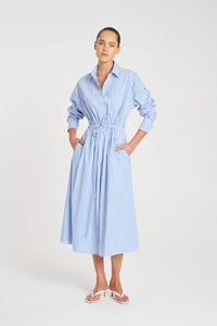 Mela Purdie Draw Waist Dress in Miami/White F731 3020