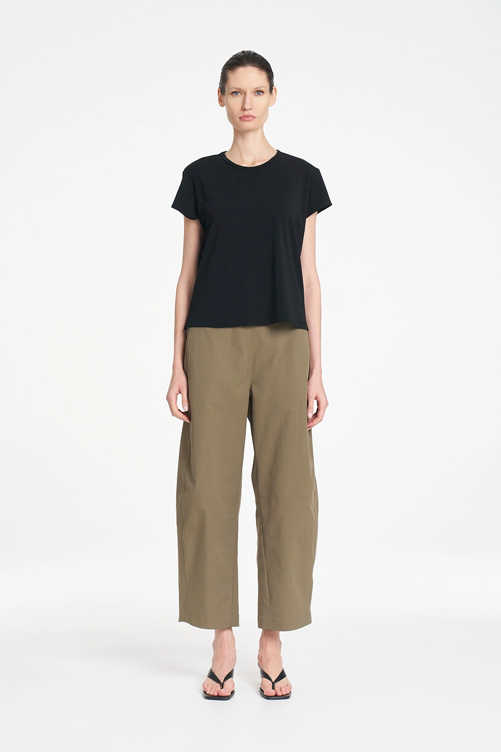 Mela Purdie Crew Café T in Black F007 80113 - Pre-Order October Delivery