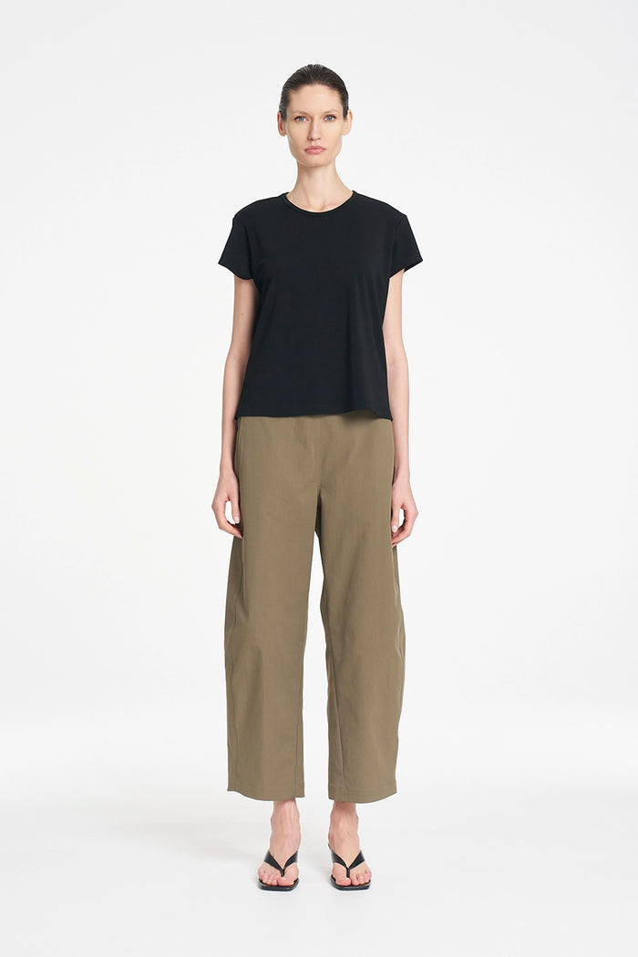 Mela Purdie Crew Café T in Black F007 80113 - Pre-Order October Delivery