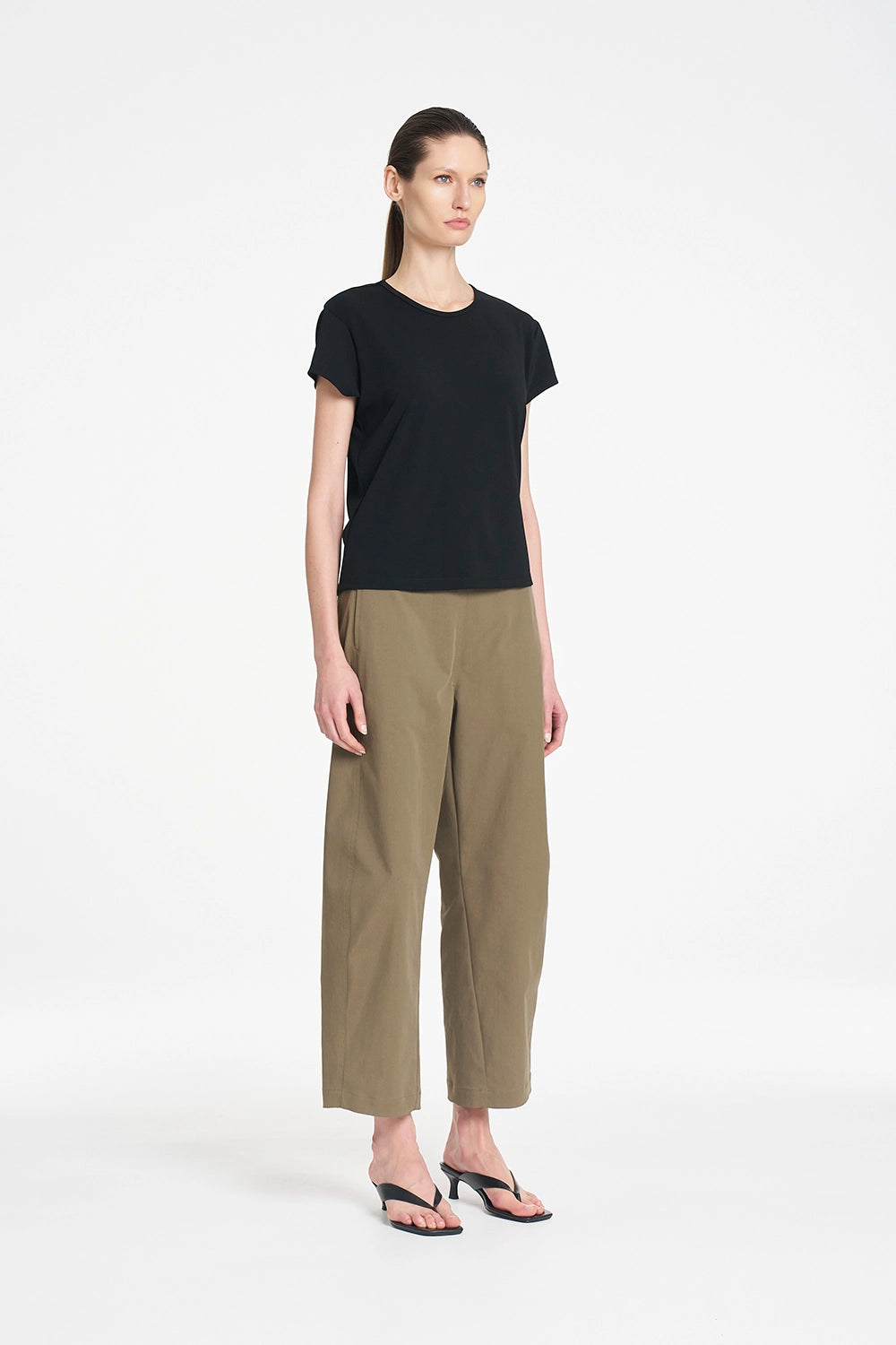 Mela Purdie Crew Café T in Black F007 80113 - Pre-Order October Delivery