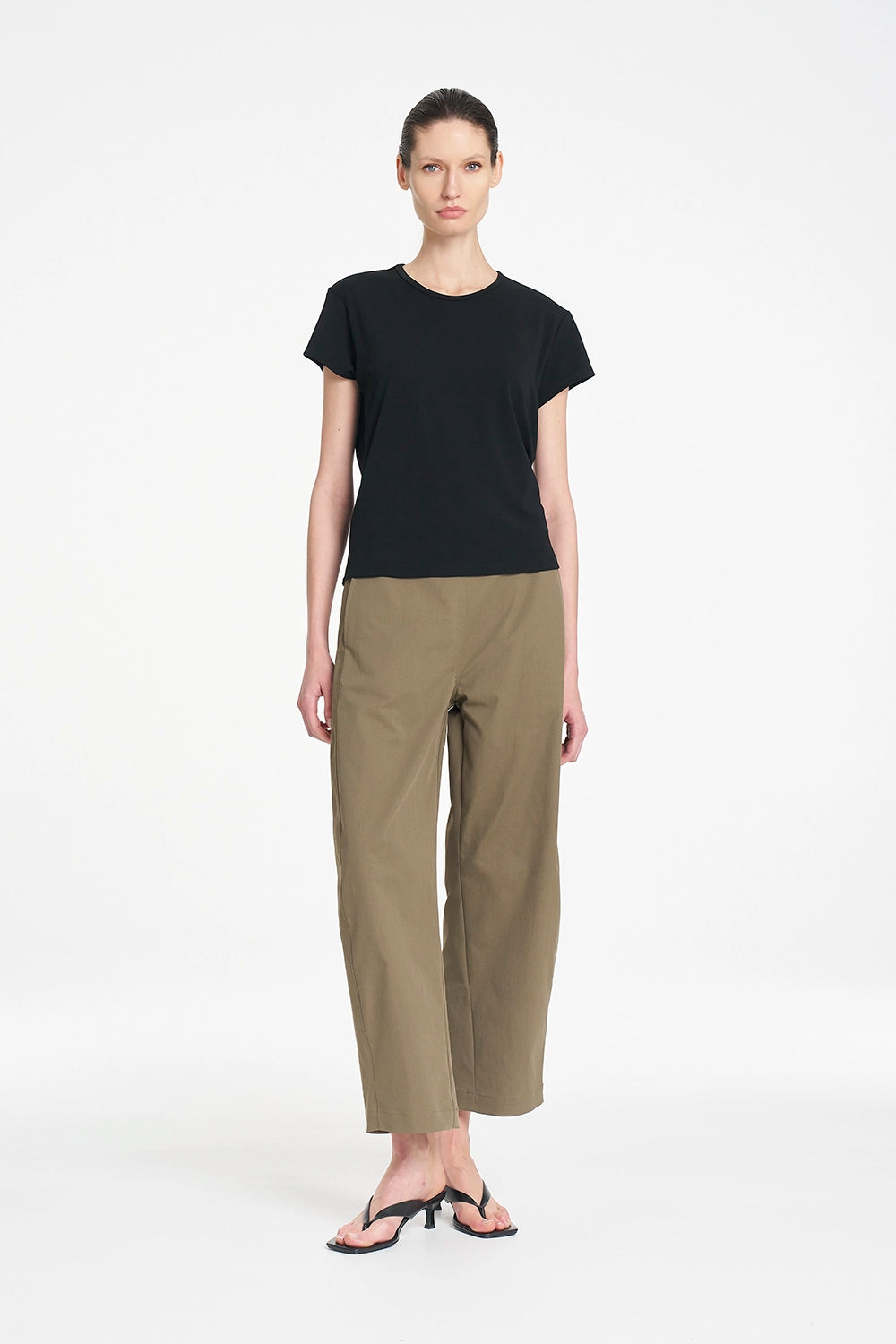 Mela Purdie Crew Café T in Black F007 80113 - Pre-Order October Delivery