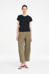 Mela Purdie Crew Café T in Black F007 80113 - Pre-Order October Delivery