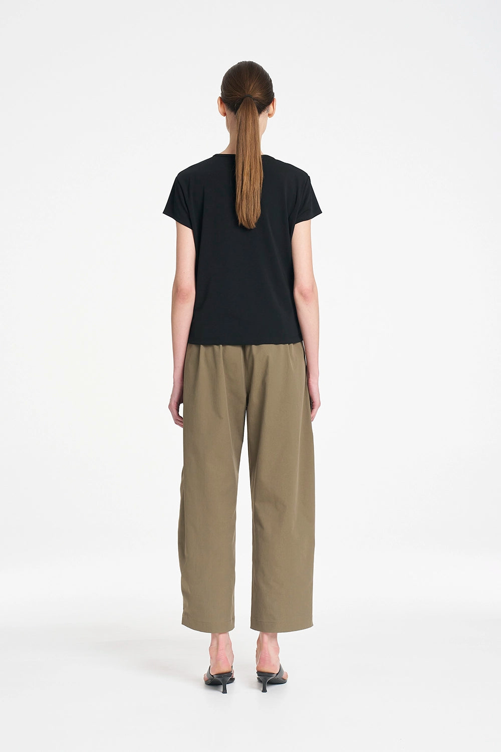 Mela Purdie Crew Café T in Black F007 80113 - Pre-Order October Delivery
