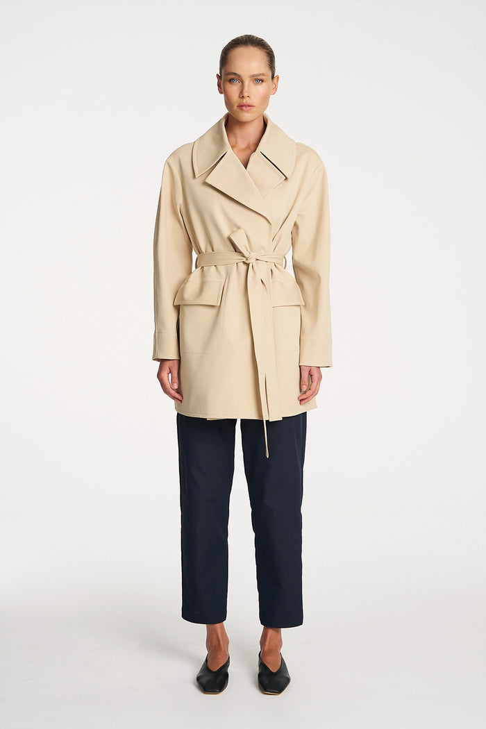 Mela Purdie Wrap Trench In Bisque F103 4227