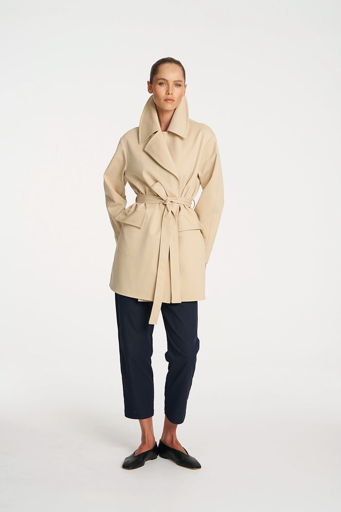 Mela Purdie Wrap Trench In Bisque F103 4227