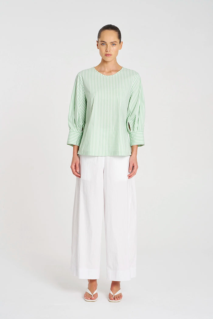 Mela Purdie Resort Top in Palm/White F731 8786 - Pre-Order September Delivery