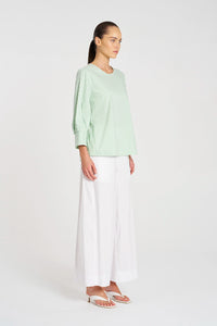 Mela Purdie Resort Top in Palm/White F731 8786