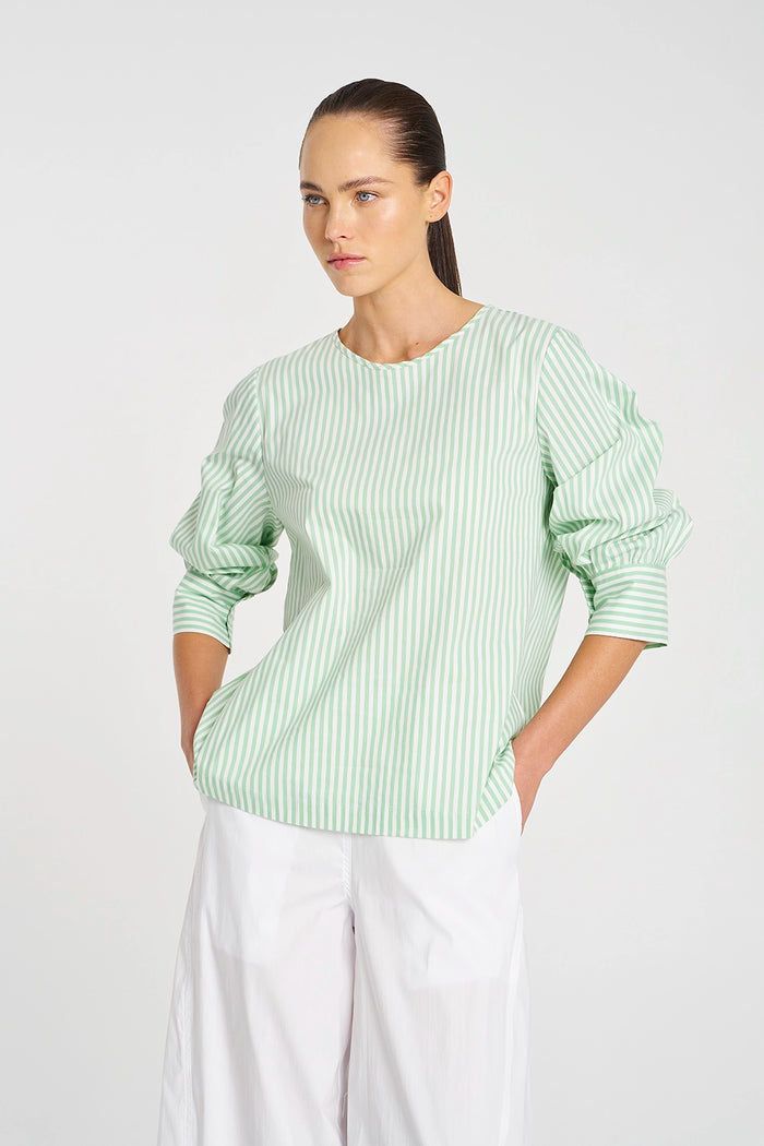 Mela Purdie Resort Top in Palm/White F731 8786 - Pre-Order September Delivery