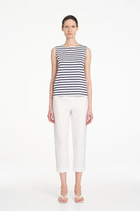 Mela Purdie Palazzo Shell in White/Ink F541 284 - Pre-Order November Delivery