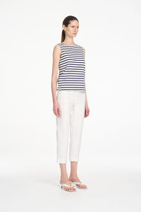 Mela Purdie Palazzo Shell in White/Ink F541 284 - Pre-Order November Delivery