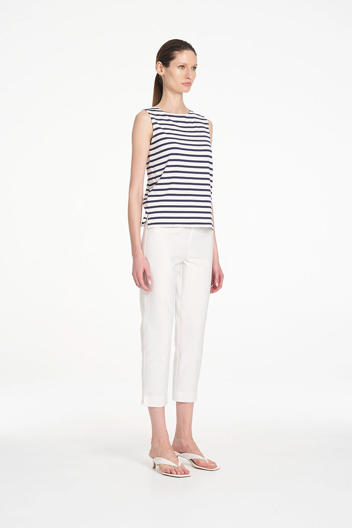 Mela Purdie Palazzo Shell in White/Ink F541 284 - Pre-Order November Delivery