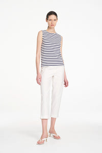 Mela Purdie Palazzo Shell in White/Ink F541 284 - Pre-Order November Delivery
