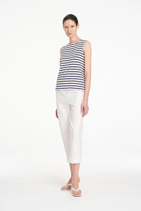 Mela Purdie Palazzo Shell in White/Ink F541 284 - Pre-Order November Delivery