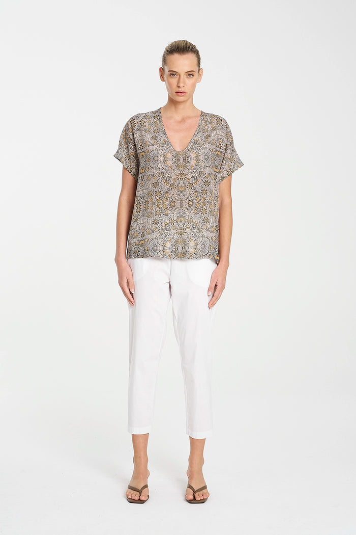 Mela Purdie Scoop Shell in Spinifex F851 8856 - Pre-Order December Delivery