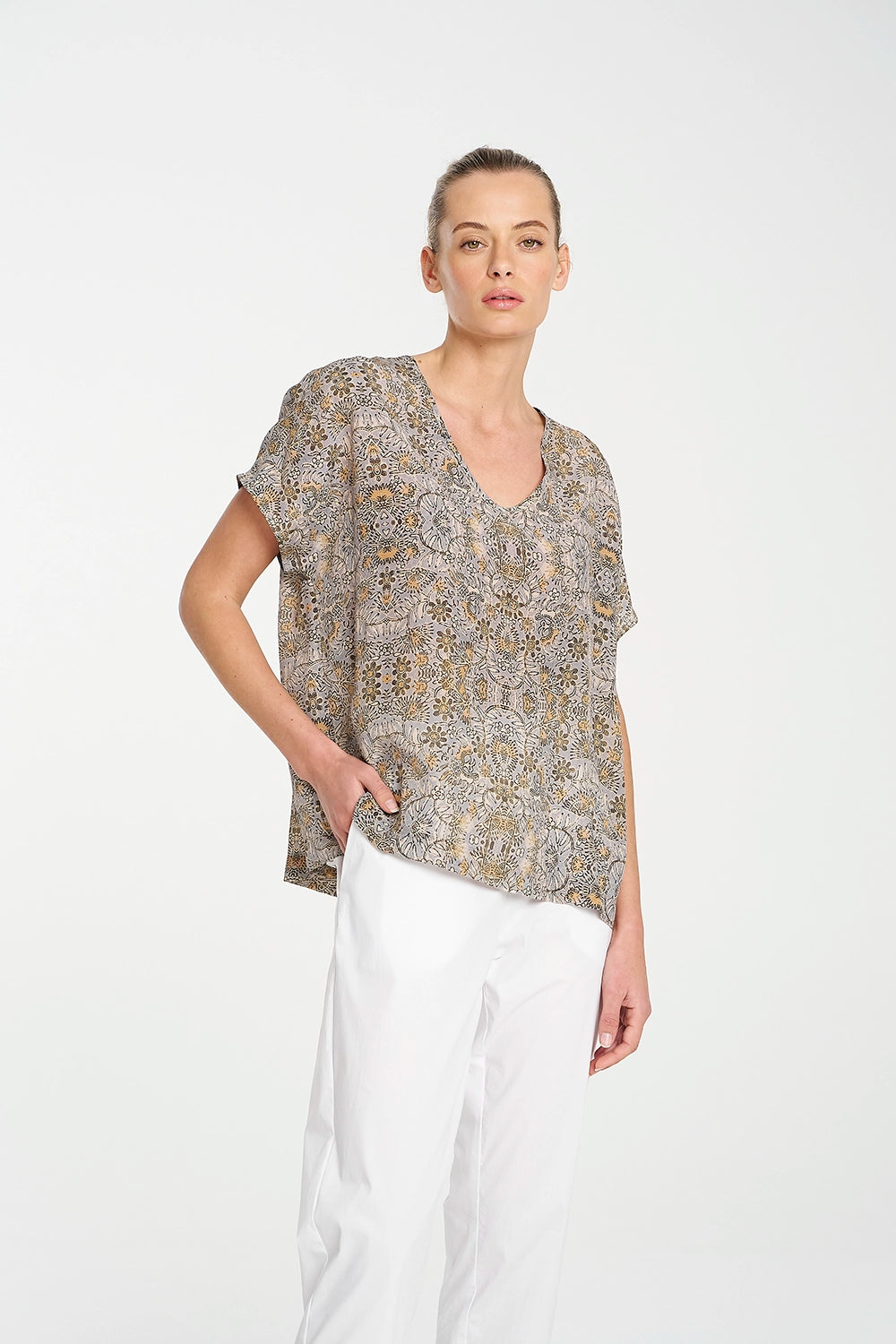 Mela Purdie Scoop Shell in Spinifex F851 8856 - Pre-Order December Delivery