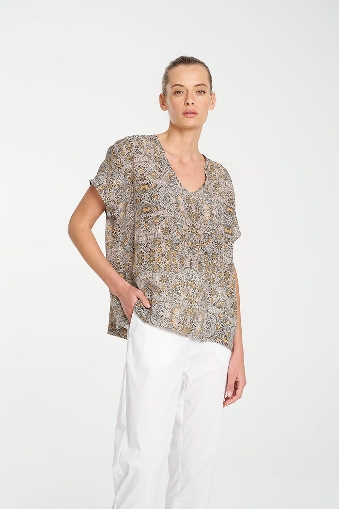 Mela Purdie Scoop Shell in Spinifex F851 8856 - Pre-Order December Delivery