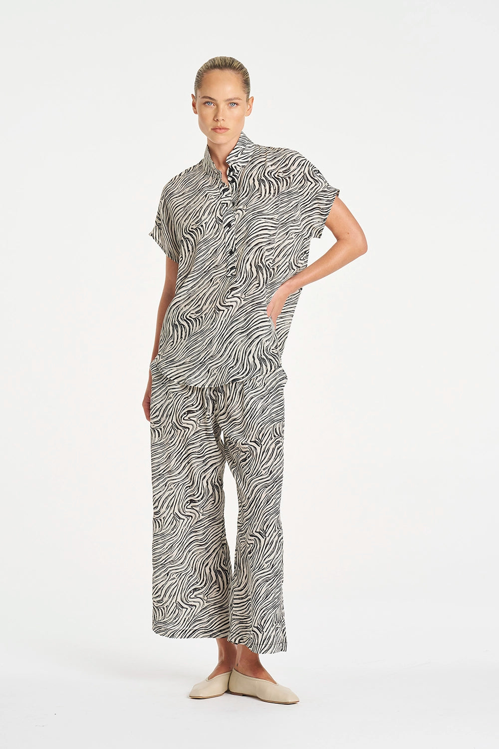 Mela Purdie Pace Pant in Fossil F860 1740 - Pre-Order July Delivery