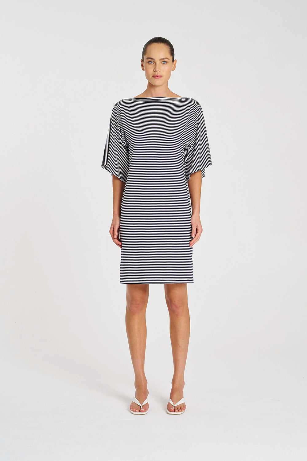 Mela Purdie Picasso Dress in Marine/White F538 3018