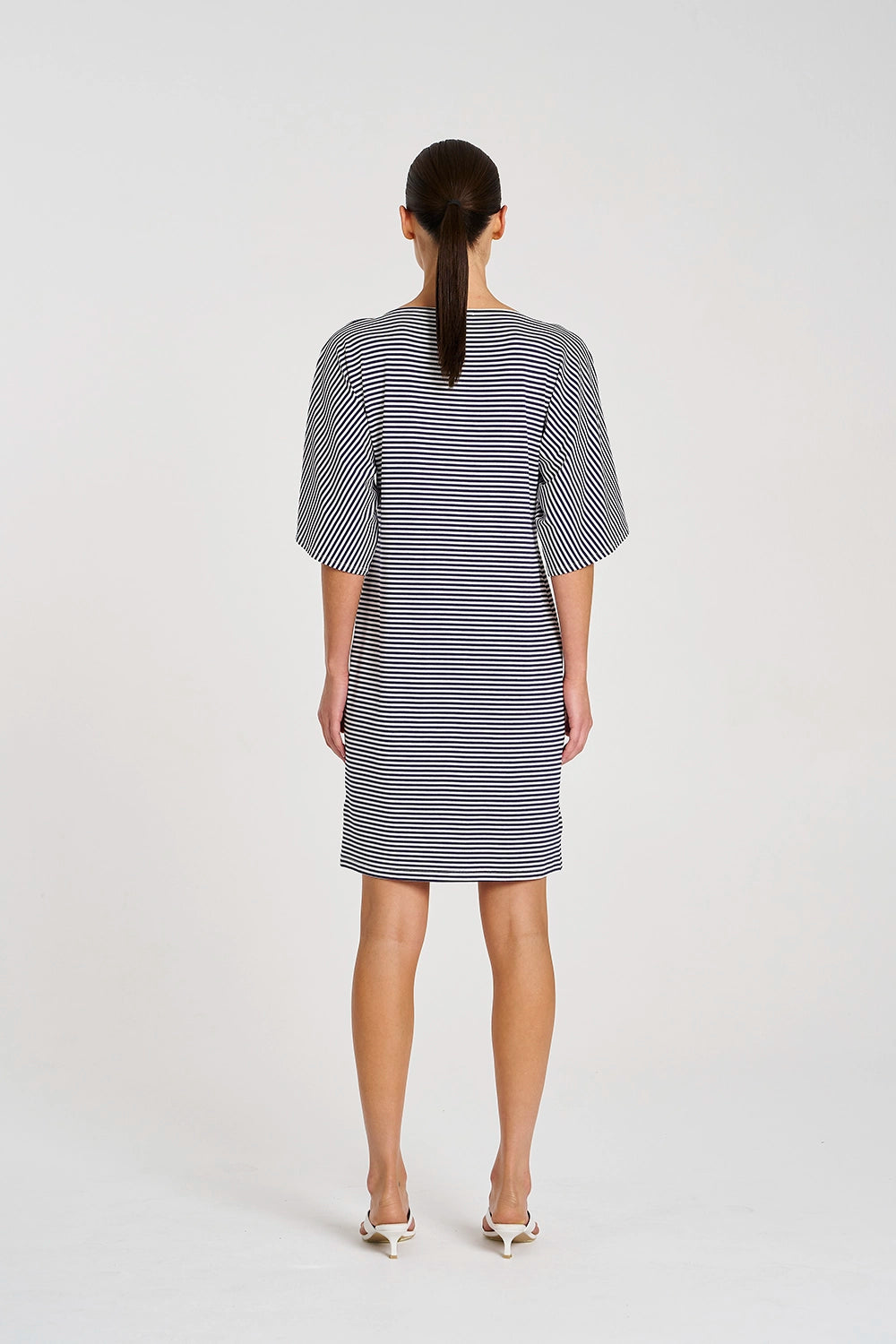 Mela Purdie Picasso Dress in Marine/White F538 3018