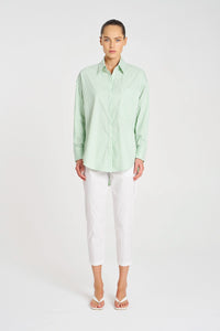 Mela Purdie Relaxed Pocket Shirt in Palm/White F731 8101