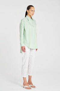 Mela Purdie Relaxed Pocket Shirt in Palm/White F731 8101