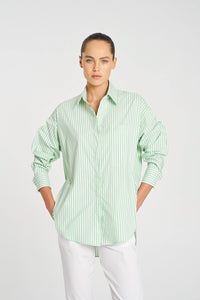 Mela Purdie Relaxed Pocket Shirt in Palm/White F731 8101