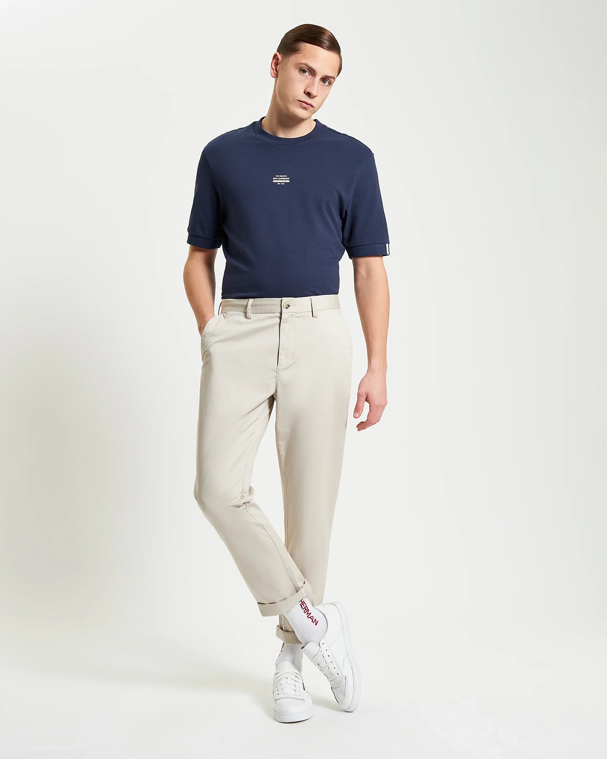 Ben Sherman Signature Slim Stretch Chino in Putty B1012756