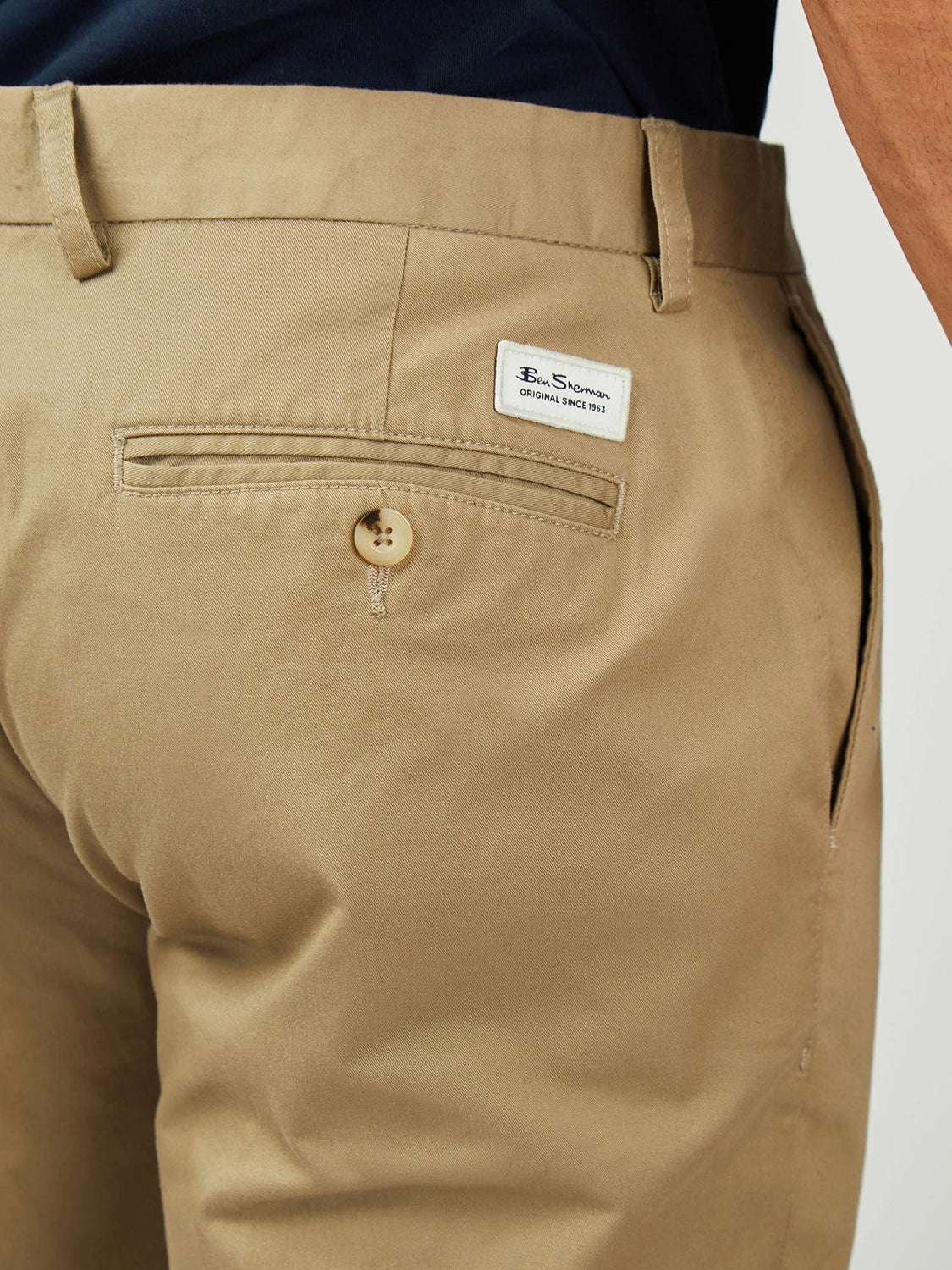 Ben Sherman Signature Slim Stretch Chino in Stone B1012756