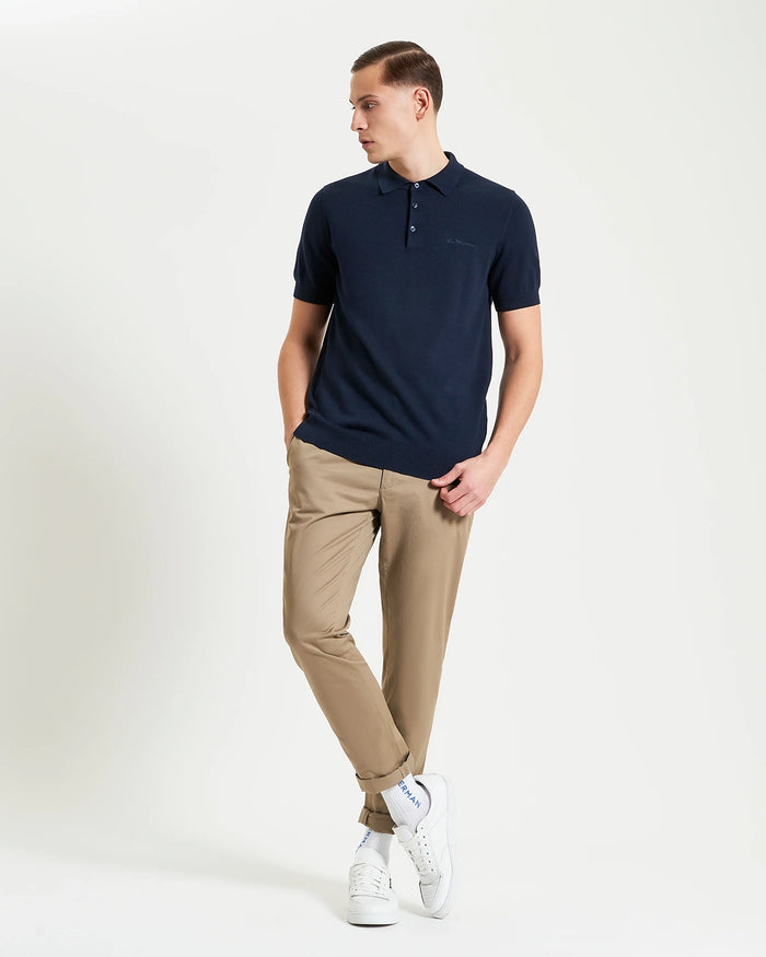 Ben Sherman Signature Short Sleeve Polo in Dark Navy B1012857