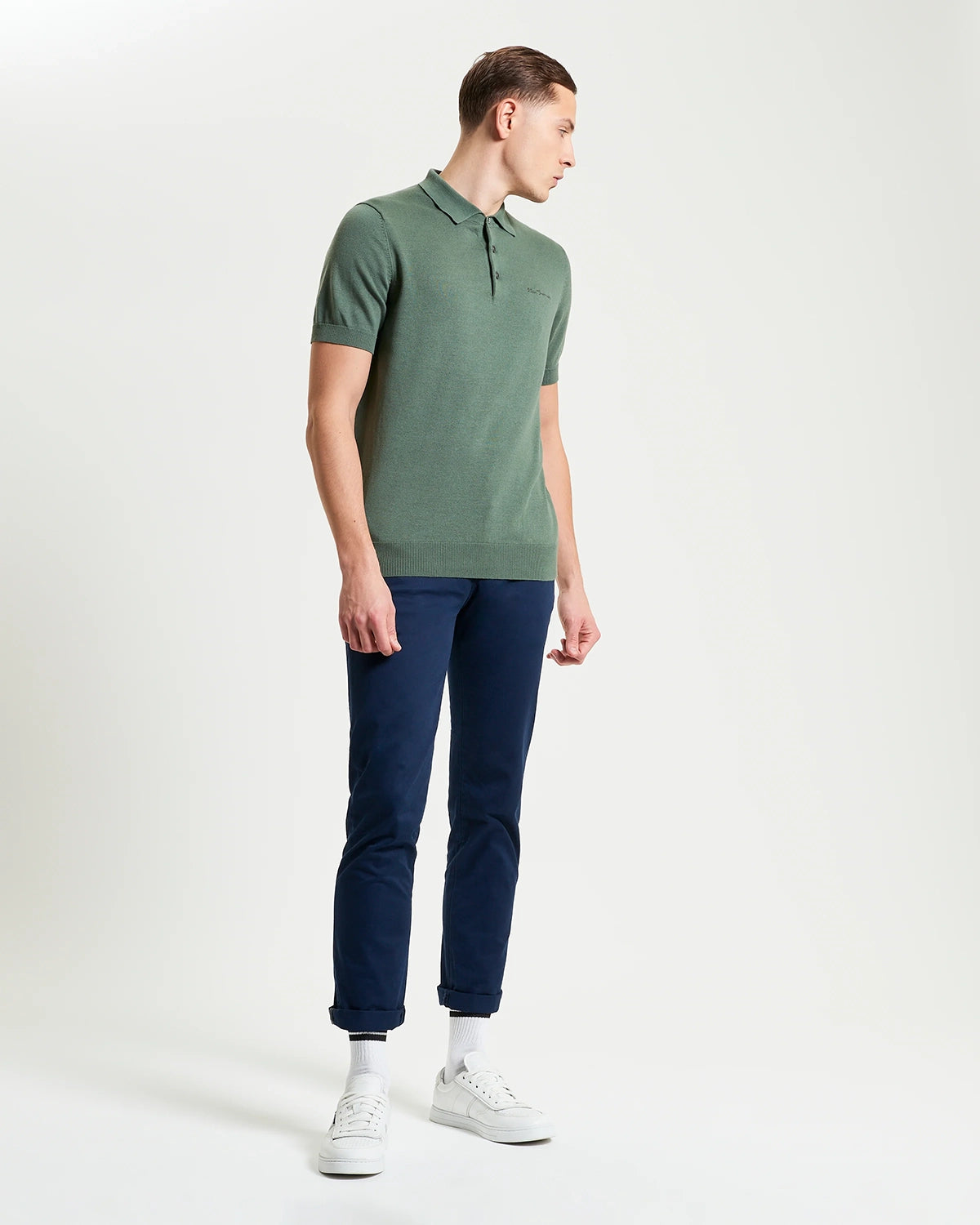 Ben Sherman Signature Short Sleeve Polo in Olive B1012857