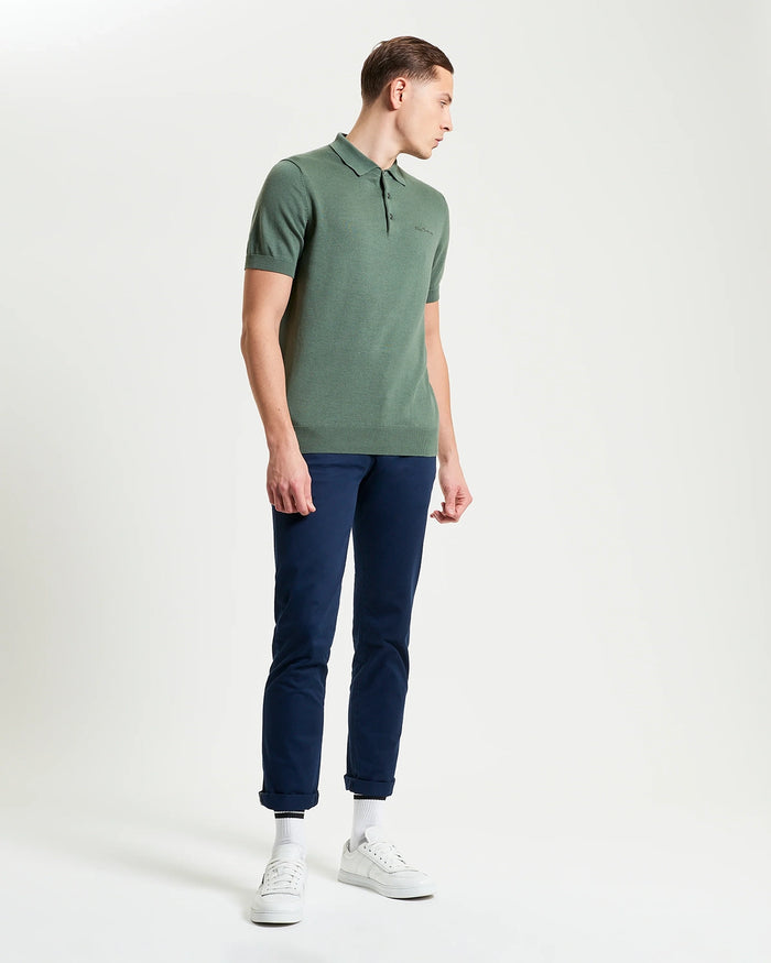 Ben Sherman Signature Short Sleeve Polo in Olive B1012857