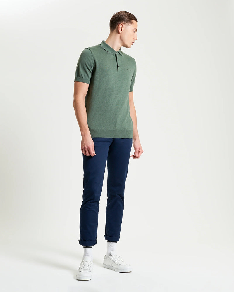 Ben Sherman Signature Short Sleeve Polo in Olive B1012857
