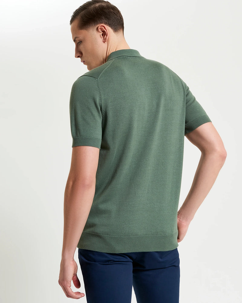 Ben Sherman Signature Short Sleeve Polo in Olive B1012857