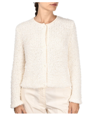 Gran Sasso Boucle' Cardigan in Cream 10208-19708