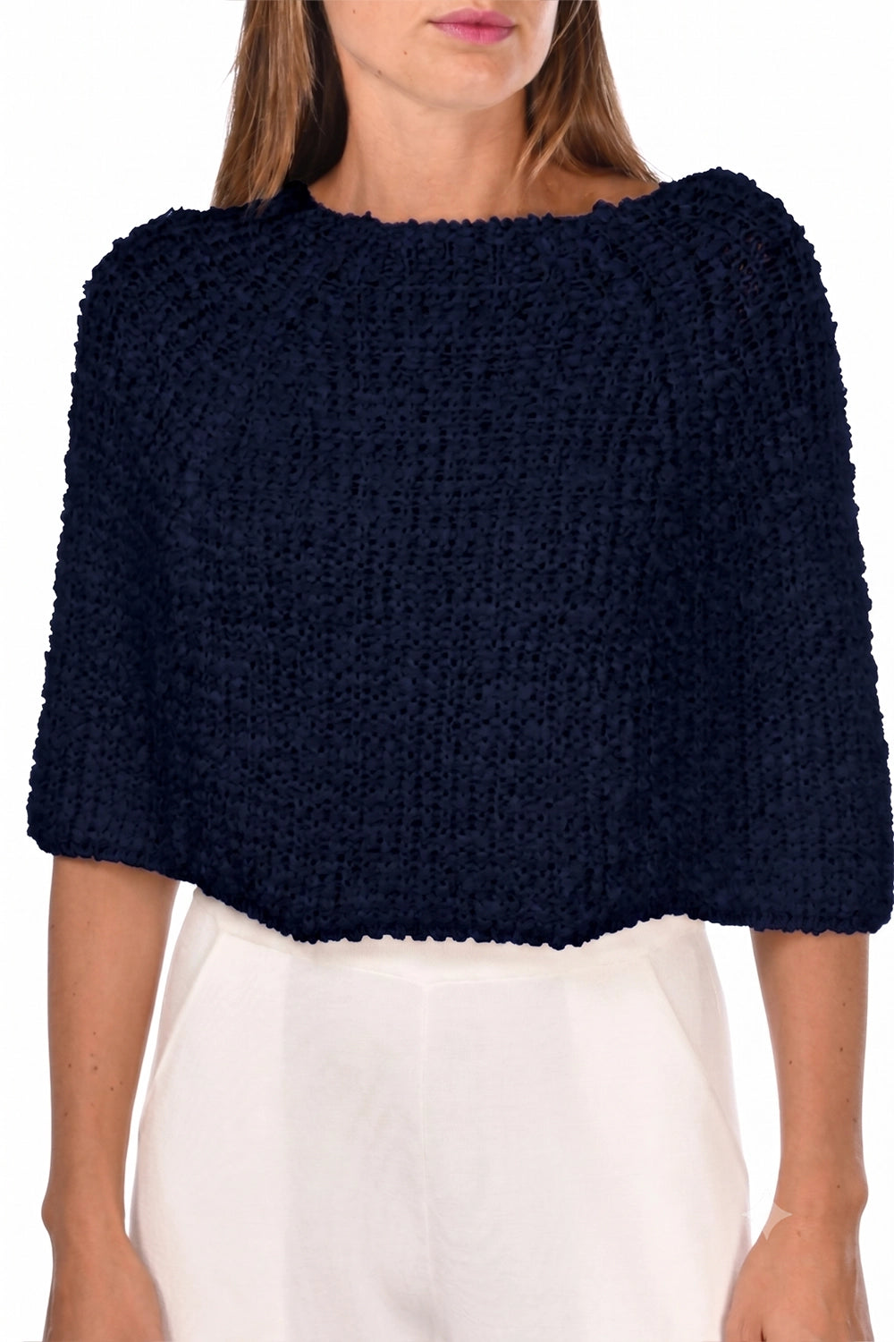 Gran Sasso Boucle' Cape in Navy 10209-19709
