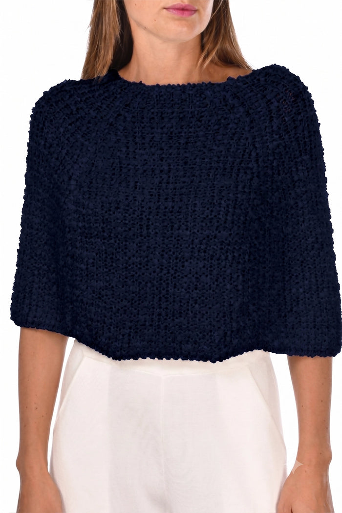Gran Sasso Boucle' Cape in Navy 10209-19709