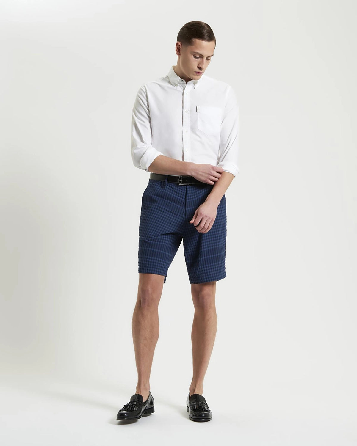 Ben Sherman Signature Oxford Long Sleeve Shirt in White B1012490