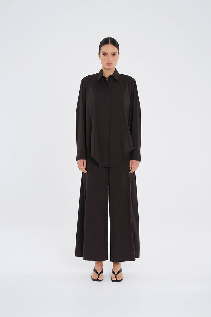 Mela Purdie Saville Shirt in Fudge F65 8920 - Pre-Order February Delivery