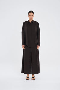 Mela Purdie Saville Shirt in Fudge F65 8920 - Pre-Order February Delivery