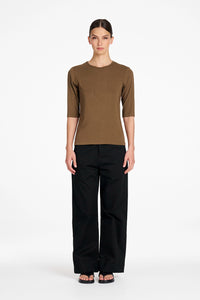 Mela Purdie Half Sl Top in Umber F01 80063